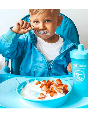 INDIVIDUAL TWISTSHAKE CLICKMAT MINI + PLATO - AZUL PASTEL 