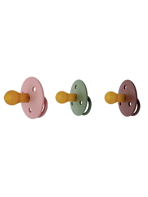 SET DE 2 CHUPETES REDONDOS MININOR LÁTEX 0M+ 