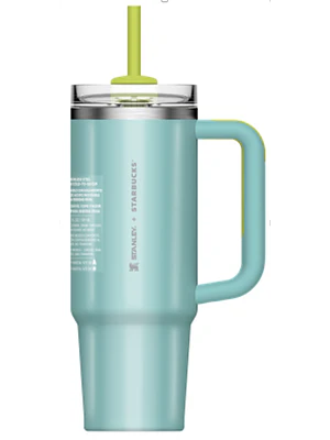 TUMBLER DE ACERO STANLEY VERDE MENTA 30 OZ (≈ 887 ML)