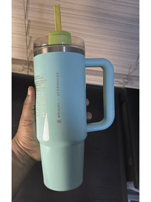 TUMBLER DE ACERO STANLEY VERDE MENTA 30 OZ (≈ 887 ML)