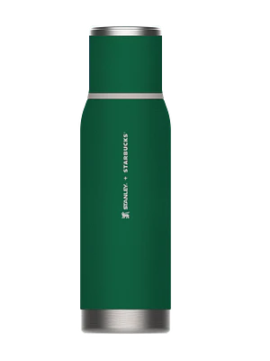 BOTELLA TÉRMICA STANLEY DE ACERO VERDE OSCURO MATTE DE 25 OZ (≈ 739 ML)