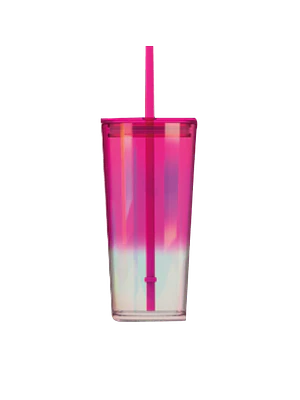 VASO FRÍO VIDRIO ROSADO 18 OZ (≈ 532 ML)