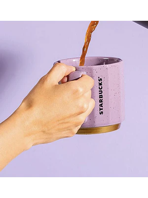 TAZA CERÁMICA MORADO 12 OZ (≈ 355 ML)