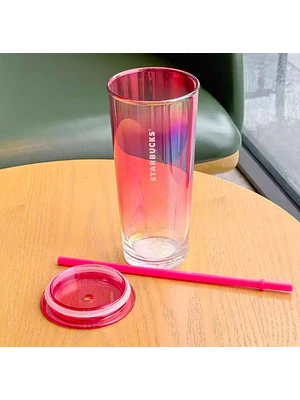 VASO FRÍO VIDRIO ROSADO 18 OZ (≈ 532 ML)