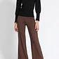 PANTALÓN FLARE JERSEY FANTASÍA LUREX, TIRO MEDIO, CAFÉ, COLECCIÓN ITALIA (TALLA L) - Miniatura 1