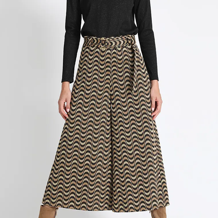 PANTALÓN PALAZZO CROPPED FANTASÍA LUREX, COLECCIÓN ITALIA (TALLAS S y L) 1