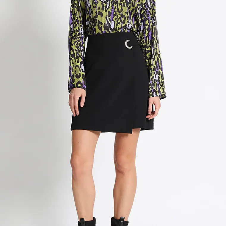 BLUSA MAO SATÍN ESTAMPADO ANIMAL, VERDE, COLECCIÓN ITALIA (TALLA XL) 2