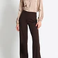 PANTALÓN FLARE STRETCH, TIRO MEDIO, CHOCOLATE, COLECCIÓN ITALIA (TALLA XL) - Miniatura 1