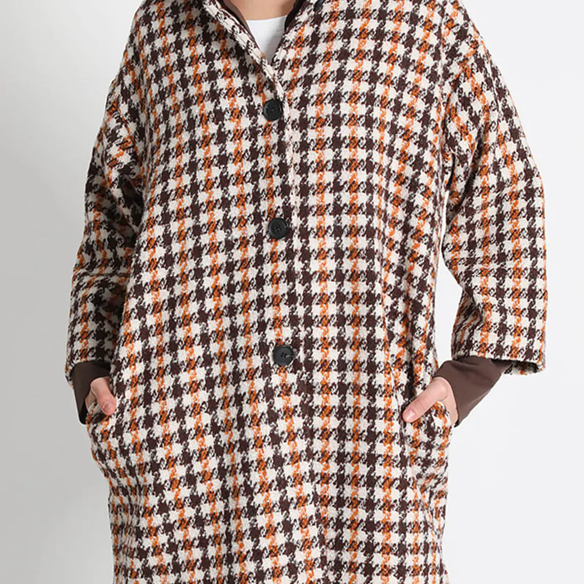 CHAQUETÓN RECTO PIED DE POULE, AMARILLO, COLECCIÓN ITALIA (TALLA L) 1