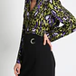 BLUSA MAO SATÍN ESTAMPADO ANIMAL, VERDE, COLECCIÓN ITALIA (TALLA XL) - Miniatura 6