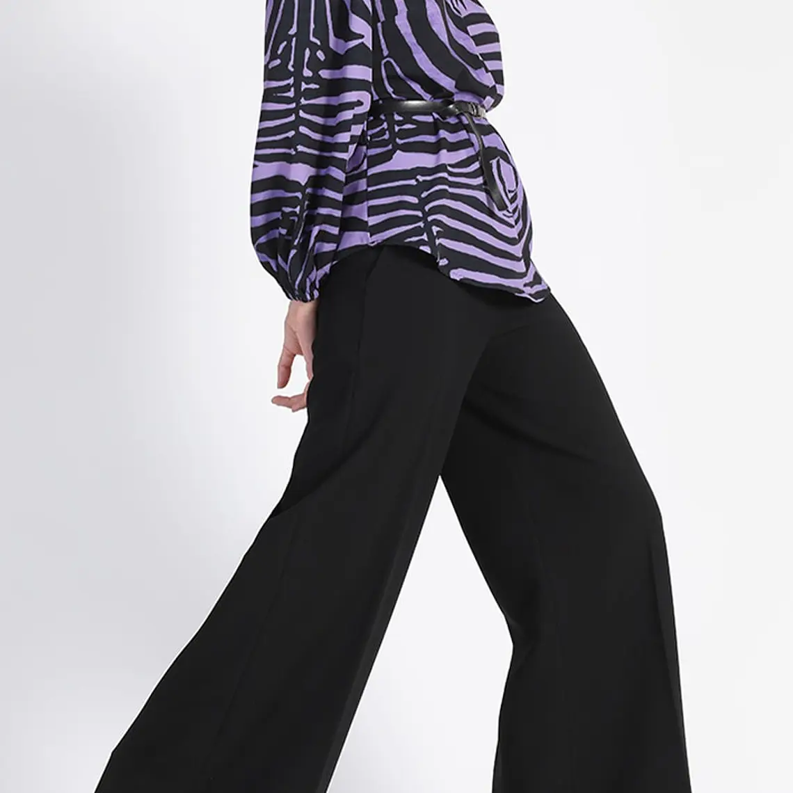 BLUSÓN ESTAMPADO CON CINTURÓN, MORADA, COLECCIÓN ITALIA (TALLAS S y L) 3