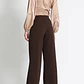 PANTALÓN FLARE STRETCH, TIRO MEDIO, CHOCOLATE, COLECCIÓN ITALIA (TALLA XL) - Miniatura 3