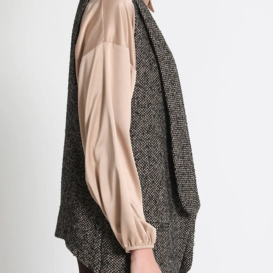 CHALECO DE VESTIR SIN MANGAS, TWEED FANTASÍA, COLECCIÓN ITALIA (TALLA L) 3