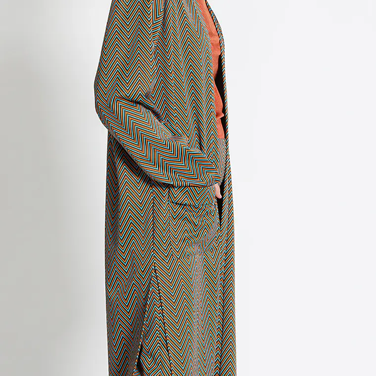 TAPADO LARGO RECTO, FANTASÍA, NARANJO, COLECCIÓN ITALIA (TALLAS S a XL) 4