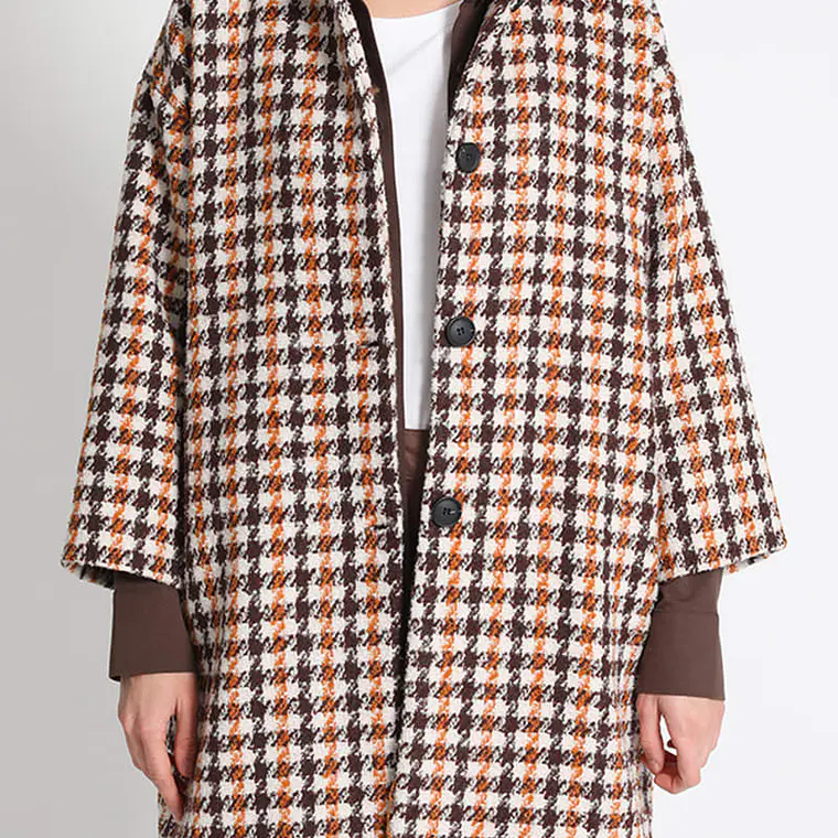 CHAQUETÓN RECTO PIED DE POULE, AMARILLO, COLECCIÓN ITALIA (TALLA L) 3