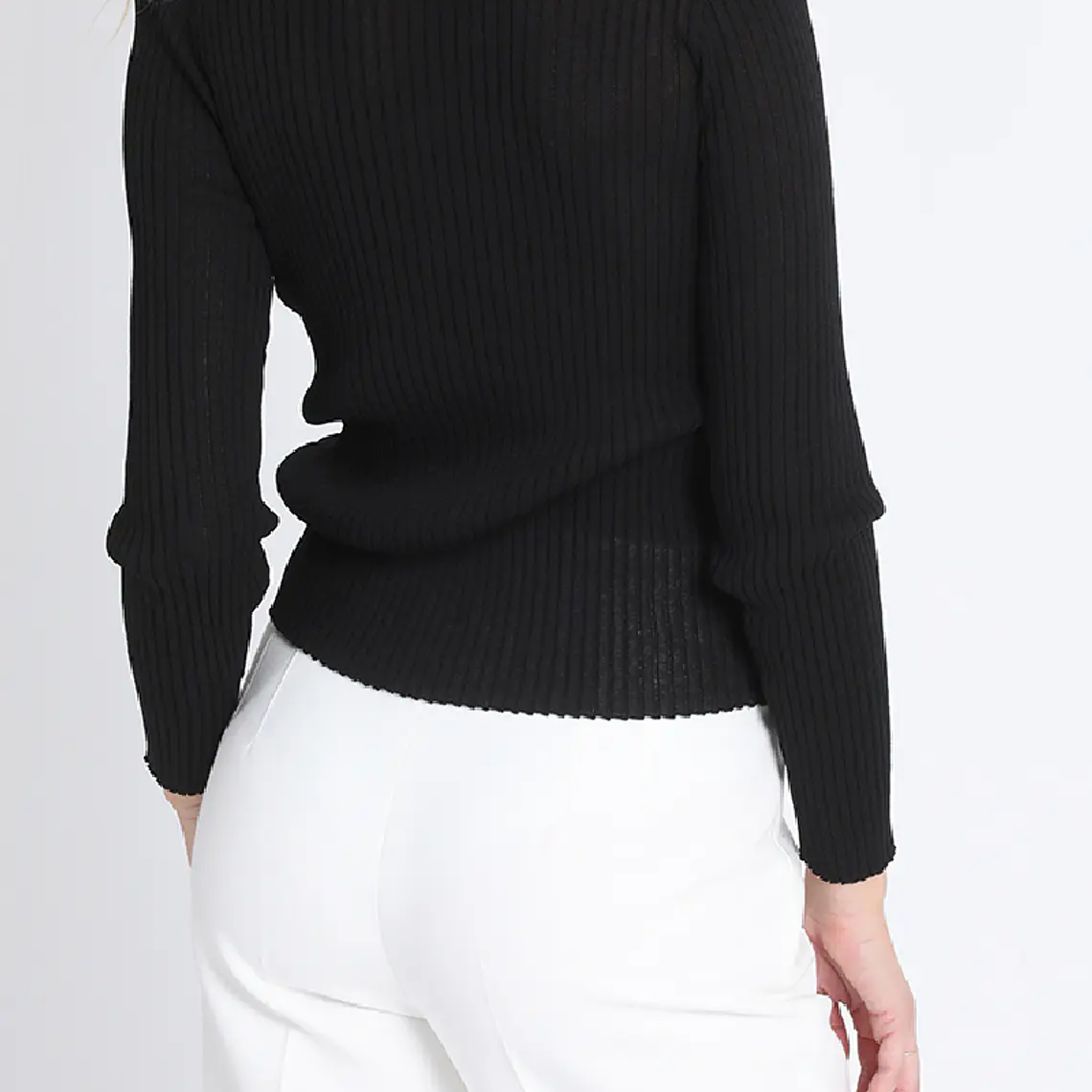 TEJIDO CARDIGAN CUYELLO V BOTON NACAR NEGRO (TAALLA XL) 2