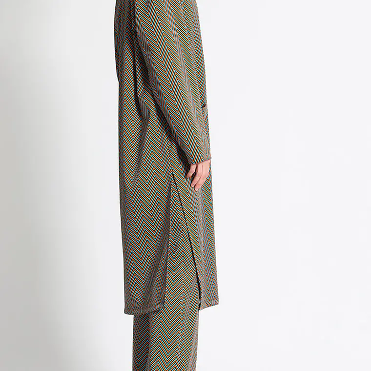 TAPADO LARGO RECTO, FANTASÍA, NARANJO, COLECCIÓN ITALIA (TALLAS S a XL) 5