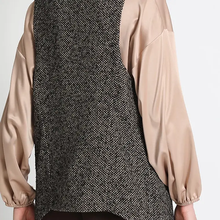 CHALECO DE VESTIR SIN MANGAS, TWEED FANTASÍA, COLECCIÓN ITALIA (TALLA L) 4