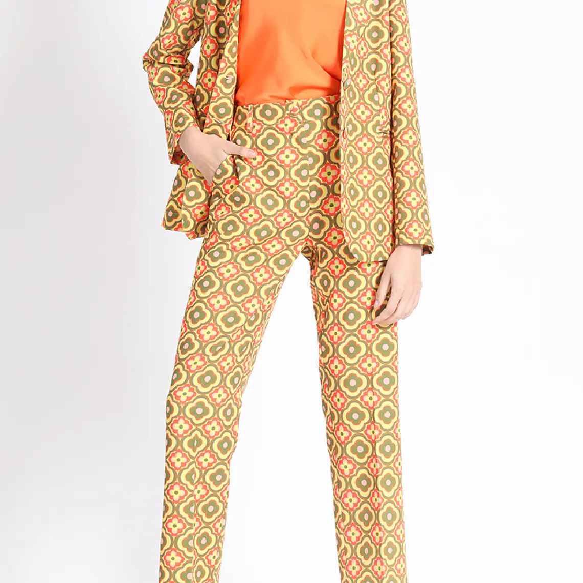 CHAQUETA BLAZER ESTAMPADO PSICODELICO (TALLA L) 1