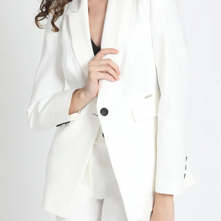 CHAQUETA BLAZER BASICO UN BOTON KANSAS CRUDO (TALLA 48) 5