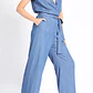 ENTERITO RECTO CON CRUCE Y LAZO  CHAMBRAY AZUL (TALLA S) - Miniatura 4