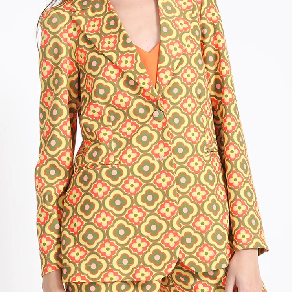 CHAQUETA BLAZER ESTAMPADO PSICODELICO (TALLA L) 2