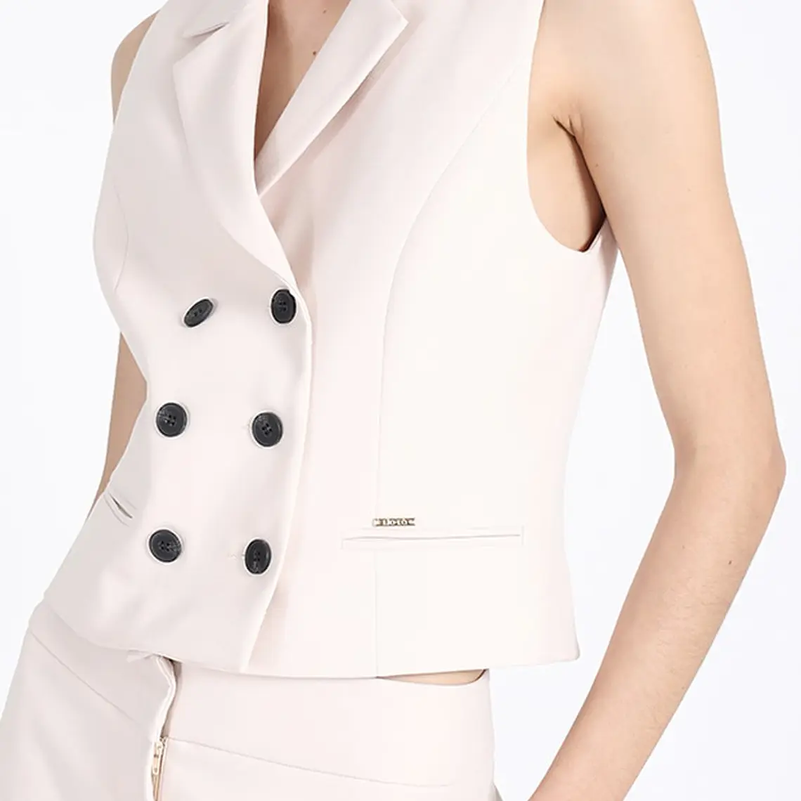 CHAQUETA GILLETE CRUCE DOBLE NILO CRUDO (TALLA 38) 3