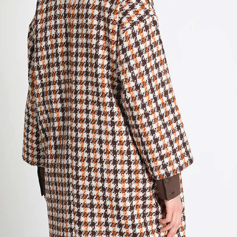 CHAQUETÓN RECTO PIED DE POULE, AMARILLO, COLECCIÓN ITALIA (TALLA L) 5