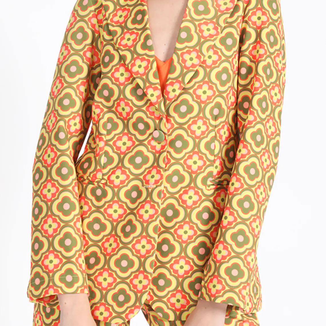 CHAQUETA BLAZER ESTAMPADO PSICODELICO (TALLA L) 3