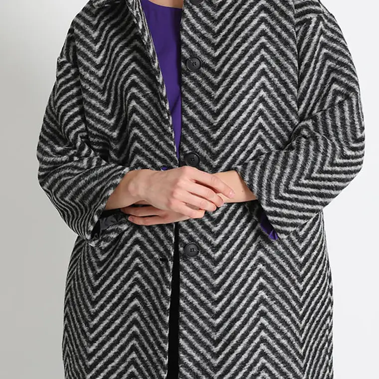 CHAQUETÓN RECTO LANA MIX FANTASÍA, GRIS, COLECCIÓN ITALIA (TALLA L) 6