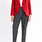 CHAQUETA BLAZER CRUCE DOBLE BOTON FANTASIA TERCIOPELO ROJO (TALLA 38) - Miniatura 2
