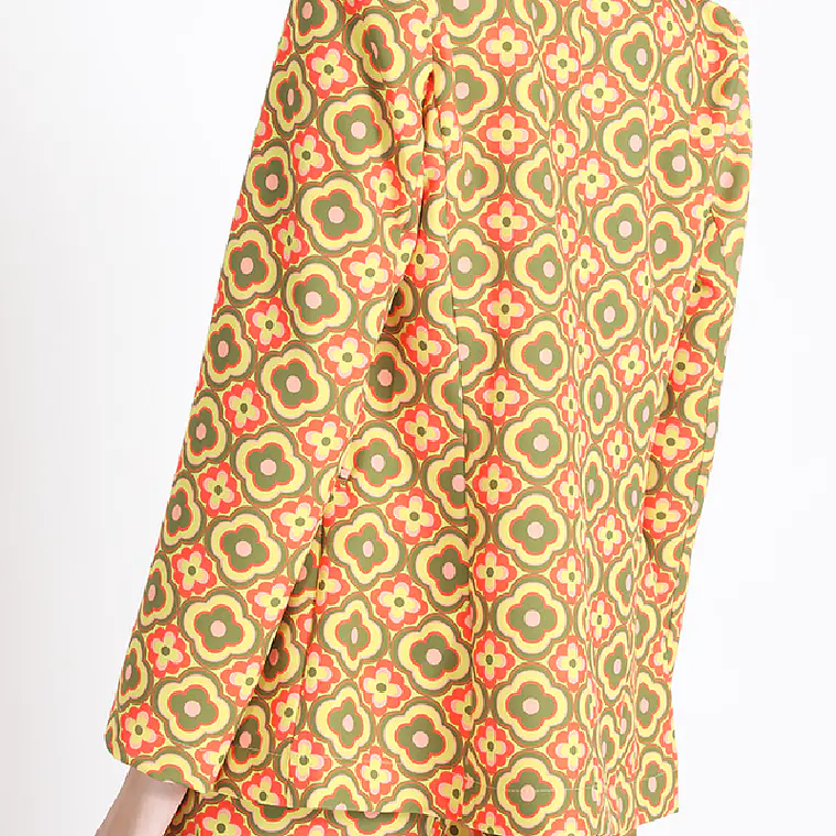 CHAQUETA BLAZER ESTAMPADO PSICODELICO (TALLA L) 5