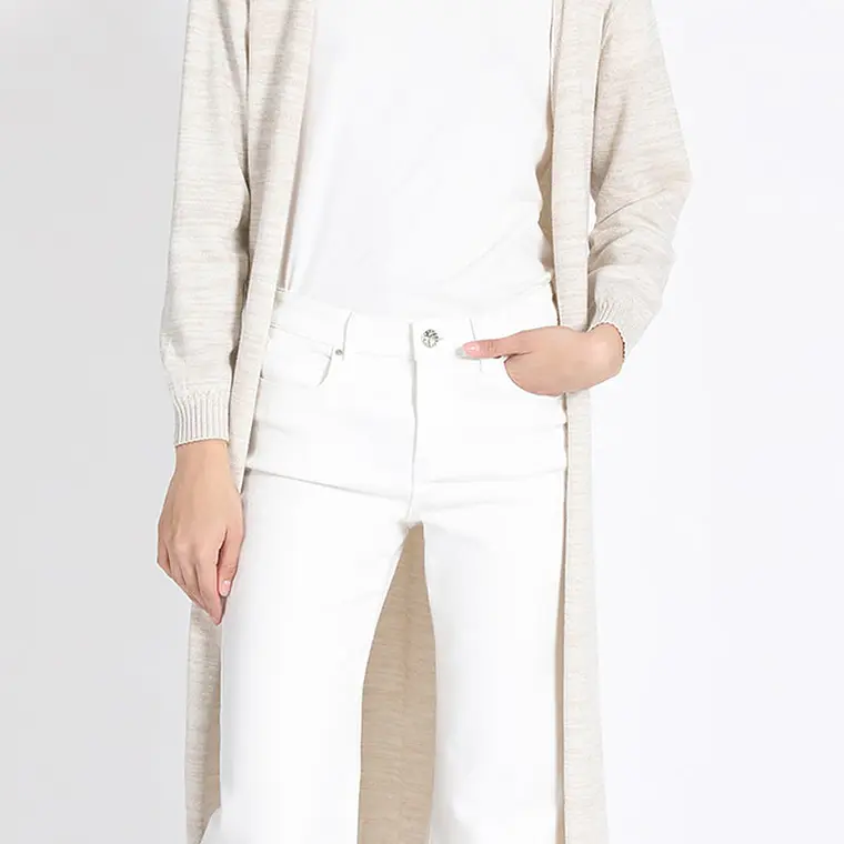 TEJIDO TAPADO ESCOTE V BASICO LUREX MIX CRUDO (TALLA XL) 1