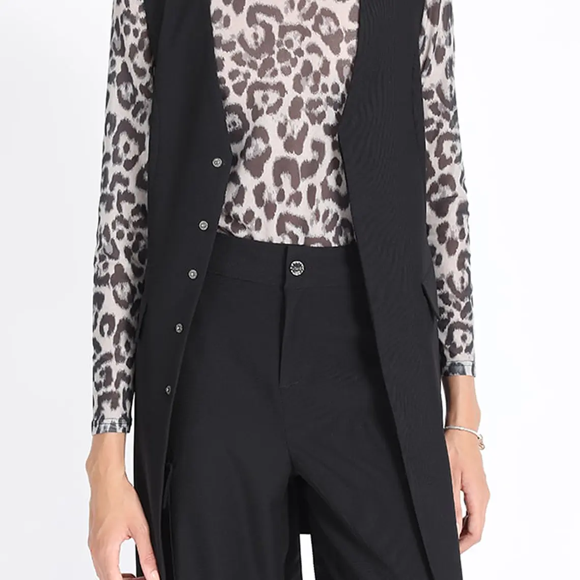 TAPADO TIPO VESTIDO SIN MANGAS SASTRERO CON LAZO NEGRO (TALLAS S y M) 5