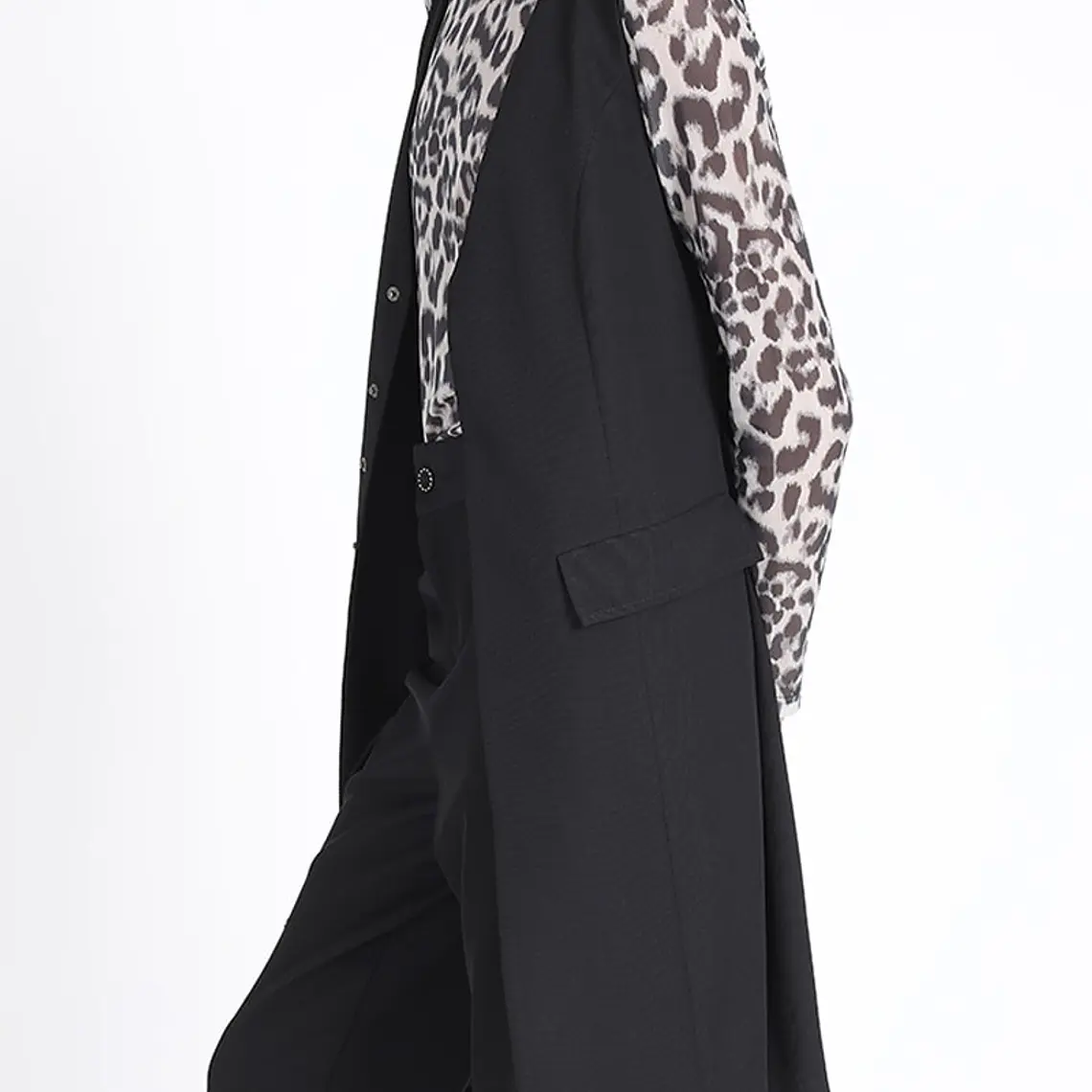 TAPADO TIPO VESTIDO SIN MANGAS SASTRERO CON LAZO NEGRO (TALLAS S y M) 6