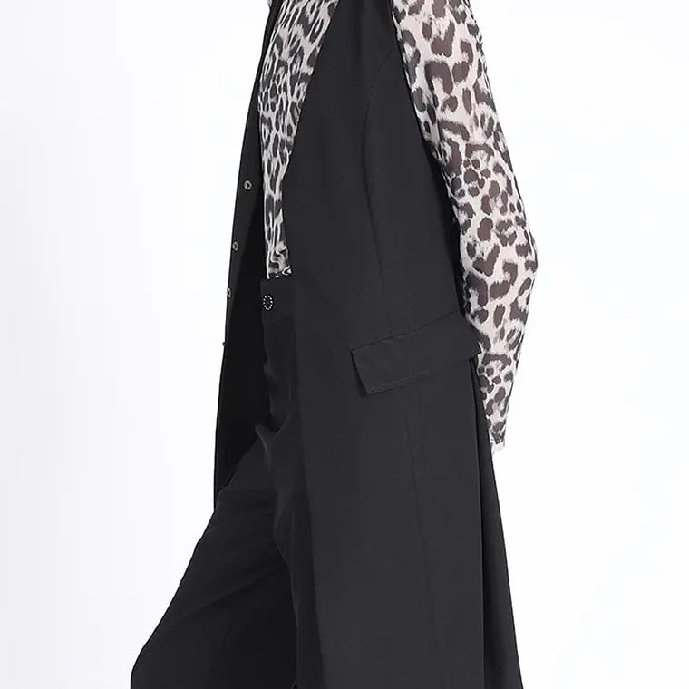 TAPADO TIPO VESTIDO SIN MANGAS SASTRERO CON LAZO NEGRO (TALLAS S y M) 6