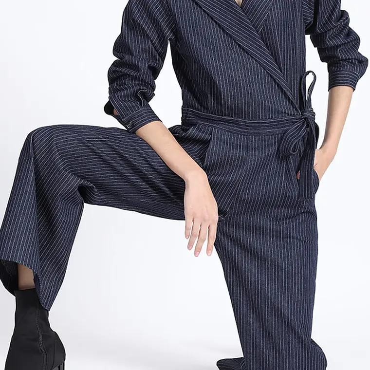 ENTERITO RECTO CON SOLAPA Y AMARRA DENIM RAYAS AZUL (TALLAS S y M) 1