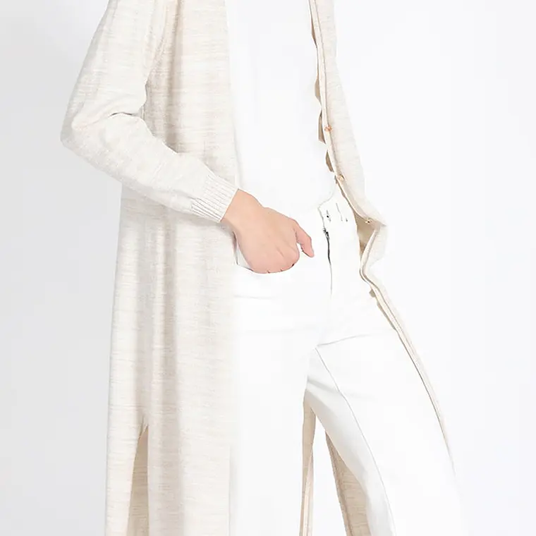 TEJIDO TAPADO ESCOTE V BASICO LUREX MIX CRUDO (TALLA XL) 5