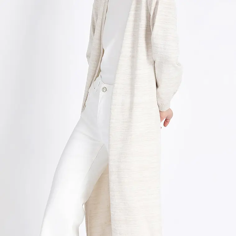 TEJIDO TAPADO ESCOTE V BASICO LUREX MIX CRUDO (TALLA XL) 6