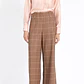 PANTALON ANCHO SIN PRETINA CON PASADORES CUADROS CAFÉ (TALLA 44) - Miniatura 1
