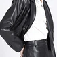 CHAQUETA BLAZER CORTA CRUCE DOBLE ECOCUERO NEGRO (TALLA 42) - Miniatura 4