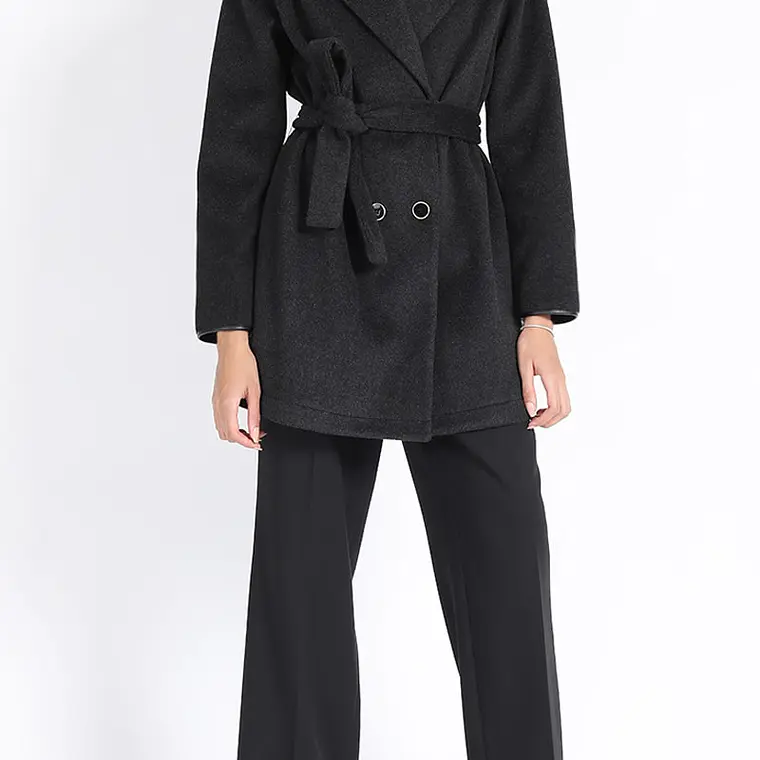 CHAQUETON CON SOLAPA Y CRUCE DOBLE LAZO SIN FORRO MUFLON MELANGE GRAFITO (TALLA L) 2