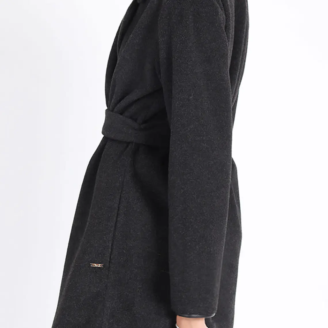 CHAQUETON CON SOLAPA Y CRUCE DOBLE LAZO SIN FORRO MUFLON MELANGE GRAFITO (TALLA L) 3