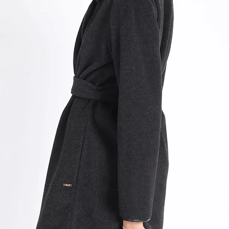 CHAQUETON CON SOLAPA Y CRUCE DOBLE LAZO SIN FORRO MUFLON MELANGE GRAFITO (TALLA L) 3