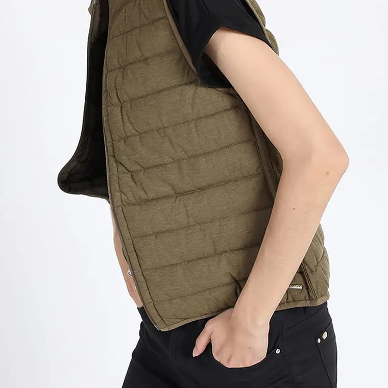 CHAQUETA SIN MANGAS ACOLCHADA CAMO REVERSIBLE VERDE (TALLAS S y M) 5