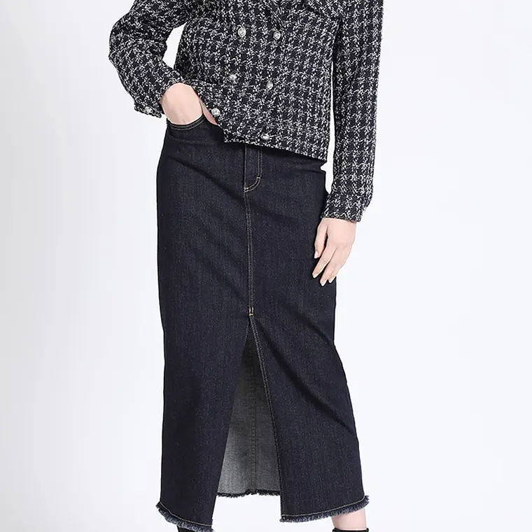 CHAQUETA TIPO BOMBER TWEED AZUL (TALLA L) 3