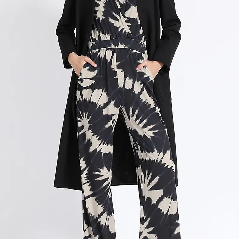 ENTERITO RECTO MANGA 3/4 TIE DYE NEGRO NEGRO (TALLA M) 1