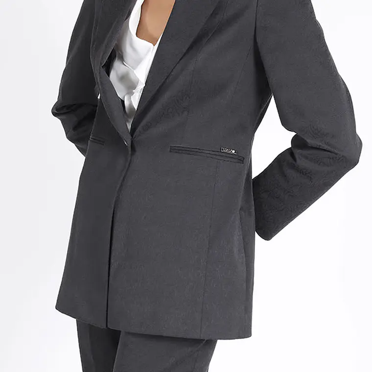 CHAQUETA BLAZER 1 BOTON BARROCO NEGRO (TALLAS 36 y 38) 4