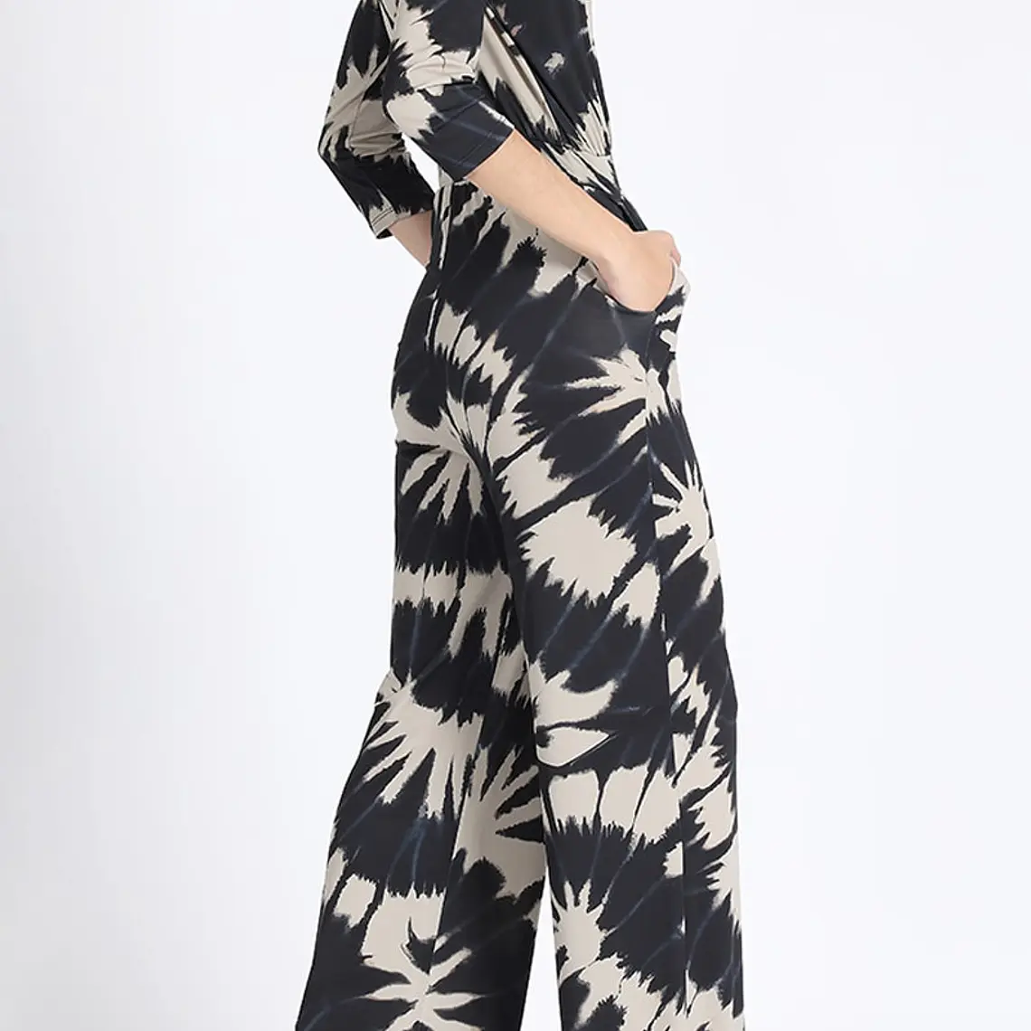 ENTERITO RECTO MANGA 3/4 TIE DYE NEGRO NEGRO (TALLA M) 5