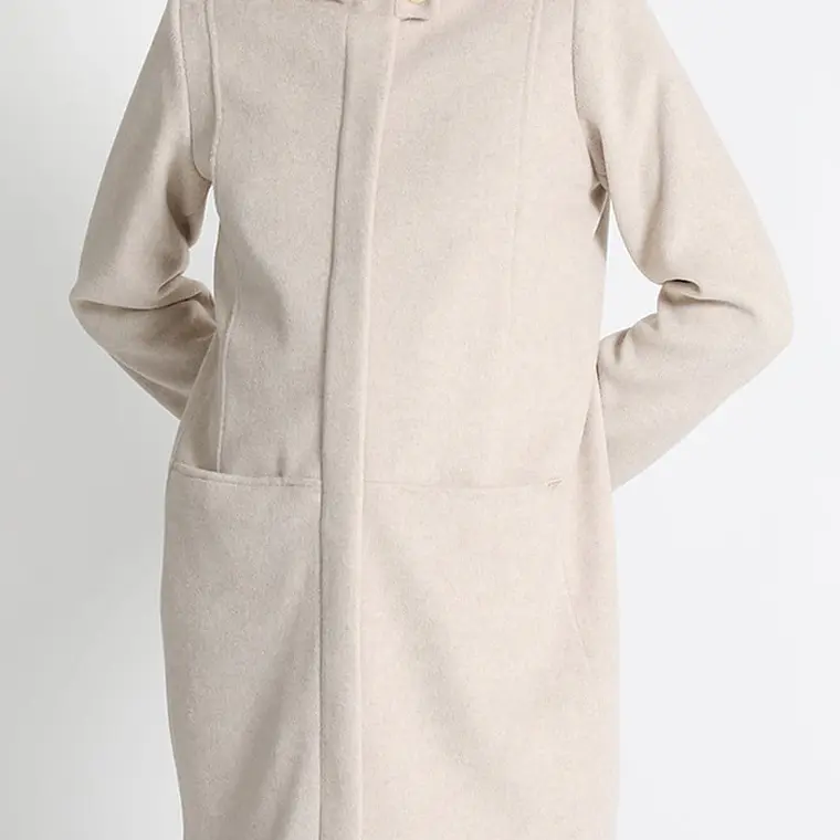 CHAQUETÓN SEMI RECTO MUFLÓN MELANGE BEIGE (TALLA 40) 1